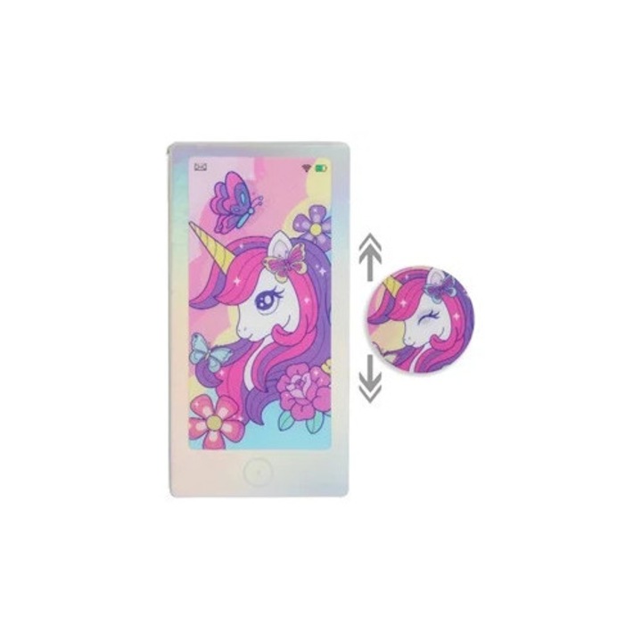 Carnetel Notite Unicorn 3D Ecran Telefon Mobil 7x13.8cm - 40F