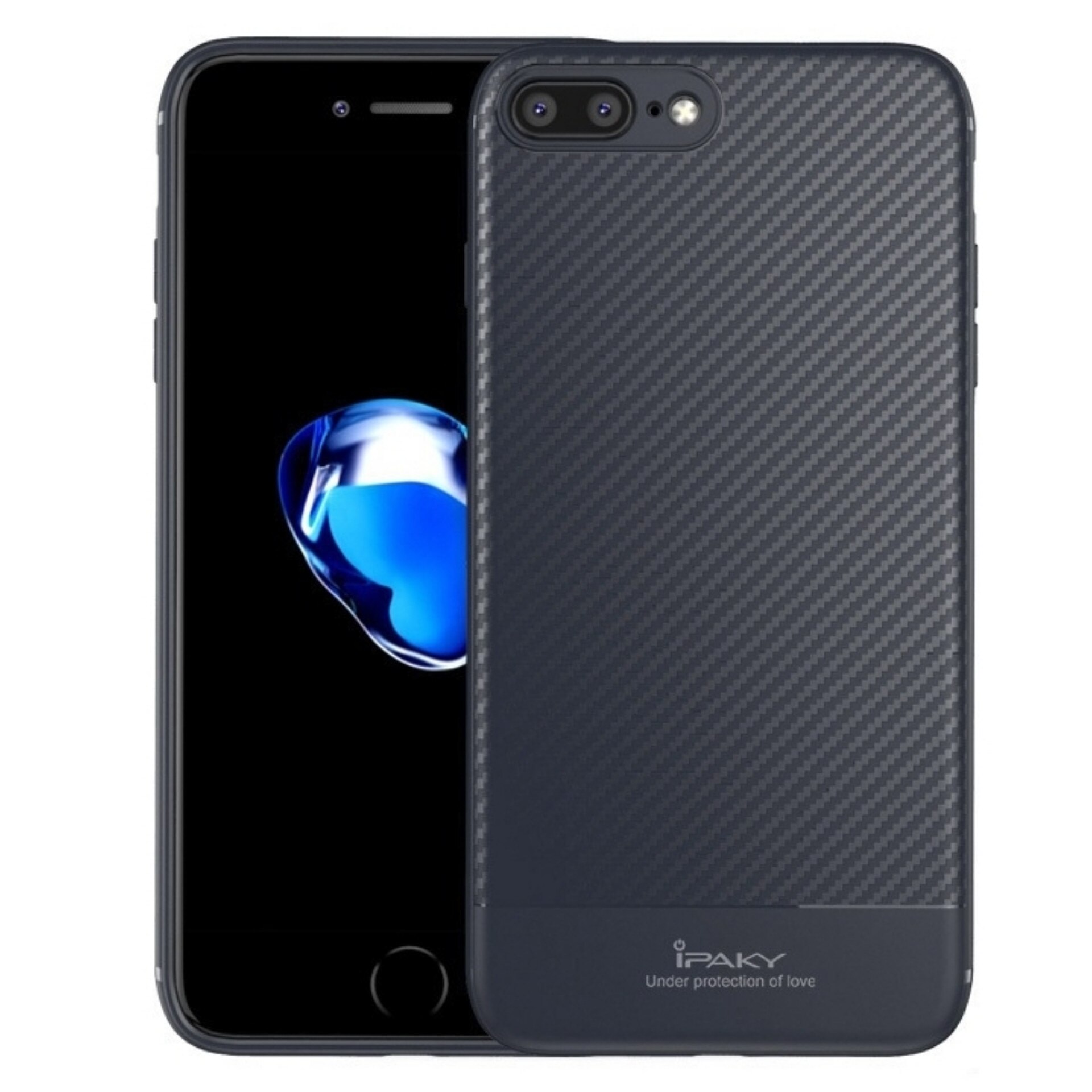 Husa Ipaky iPhone 7/8 Carbon Fiber, Blue