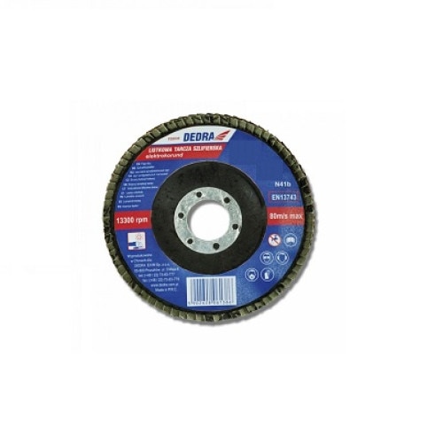 Disc de slefuire evantai DEDRA, 125mm X 22,2MM, R 36