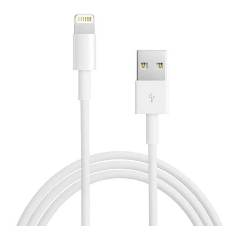 Кабел за iPhone, USB to Lightning, 2 м, Bulk, Бял