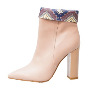 Ghete Dama Thea Visconti Bej Cu Toc Gros 9 5 Cm 38 Eu Emag Ro