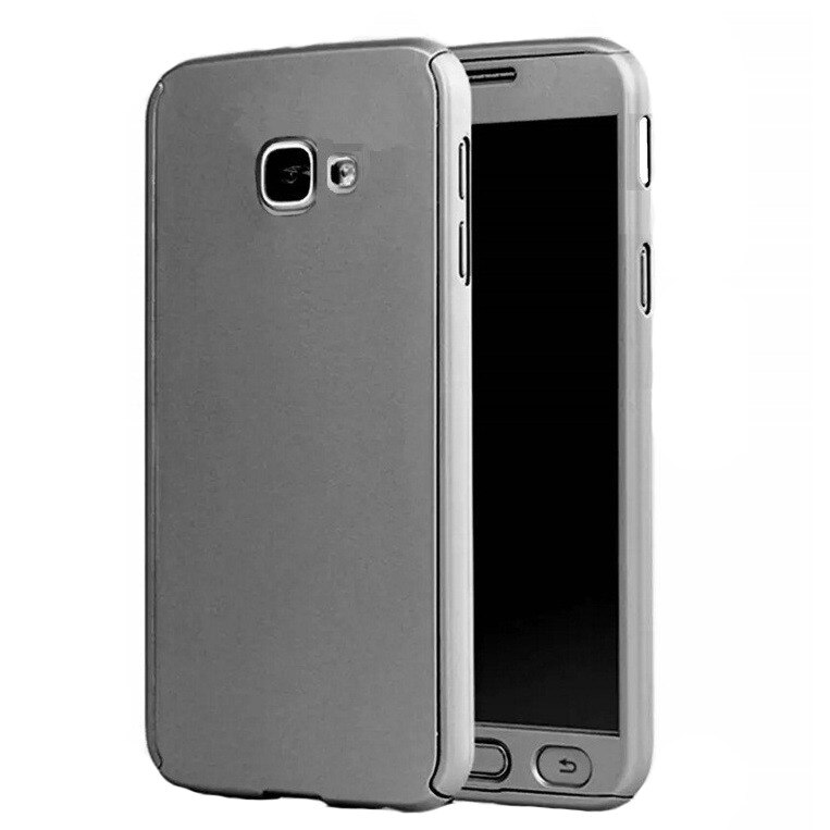 Husa Samsung Galaxy A3 2017 Flippy Full Cover 360 Argintiu Folie de protectie