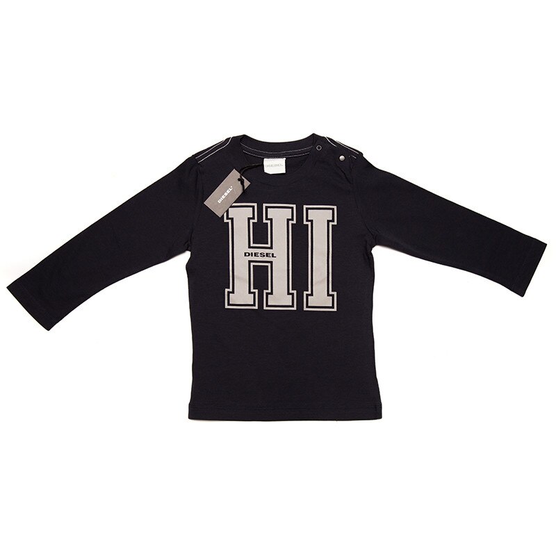 Bluza baieti Diesel, neagra, 100 % bumbac, 92-98 cm, 2-3 ani