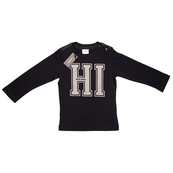 Bluza baieti Diesel, neagra, 100 % bumbac, 92-98 cm, 2-3 ani Bluza baieti Diesel, neagra, 100 % bumbac, 92-98 cm, 2-3 ani