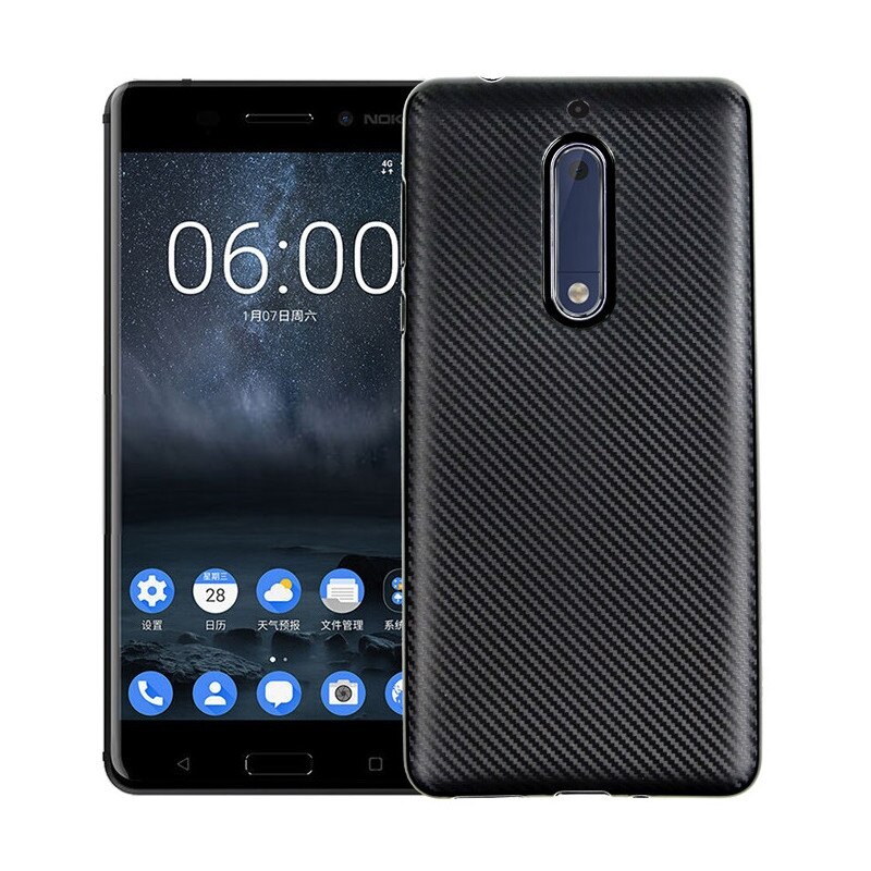 Husa de protectie i-Zore Carbon pentru Nokia 5, Negru