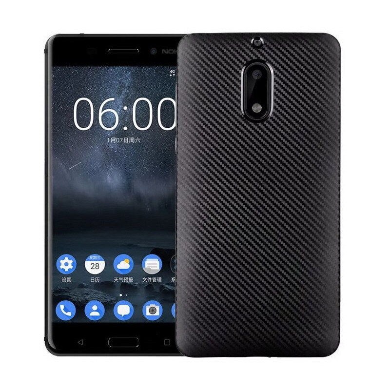 Husa de protectie i-Zore Carbon pentru Nokia 6, Negru