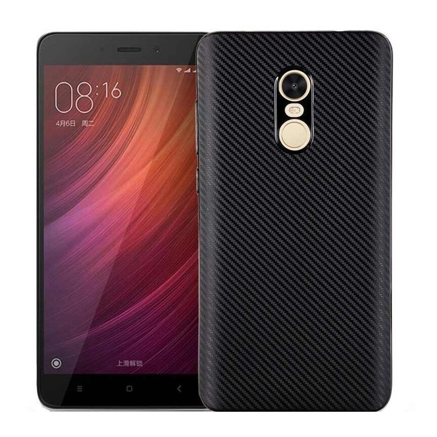 Husa i-Zore Carbon pentru Xiaomi Redmi Note 4 (Mediatek), Negru