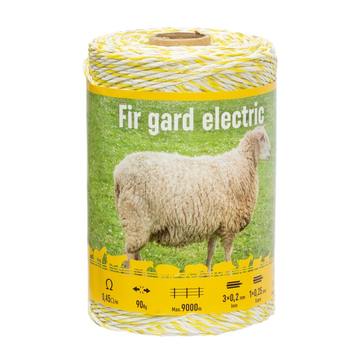 Villanypásztor vezeték 250m, szakítószilárdság 90Kg, elektromos ellenállás 0,45Ohm/m