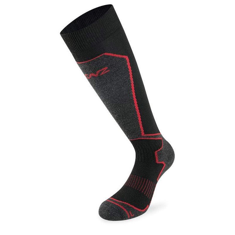 Sosete Lenz Snowboarding, negru-rosu, 45-47