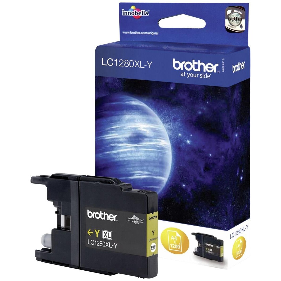 Cartus Original Pentru imprimanta Brother LC1280XLY - High Yield Yellow Cartridge (1200 Copies) for MFCJ5910DW/MFCJ6510DW/MFCJ6910DW