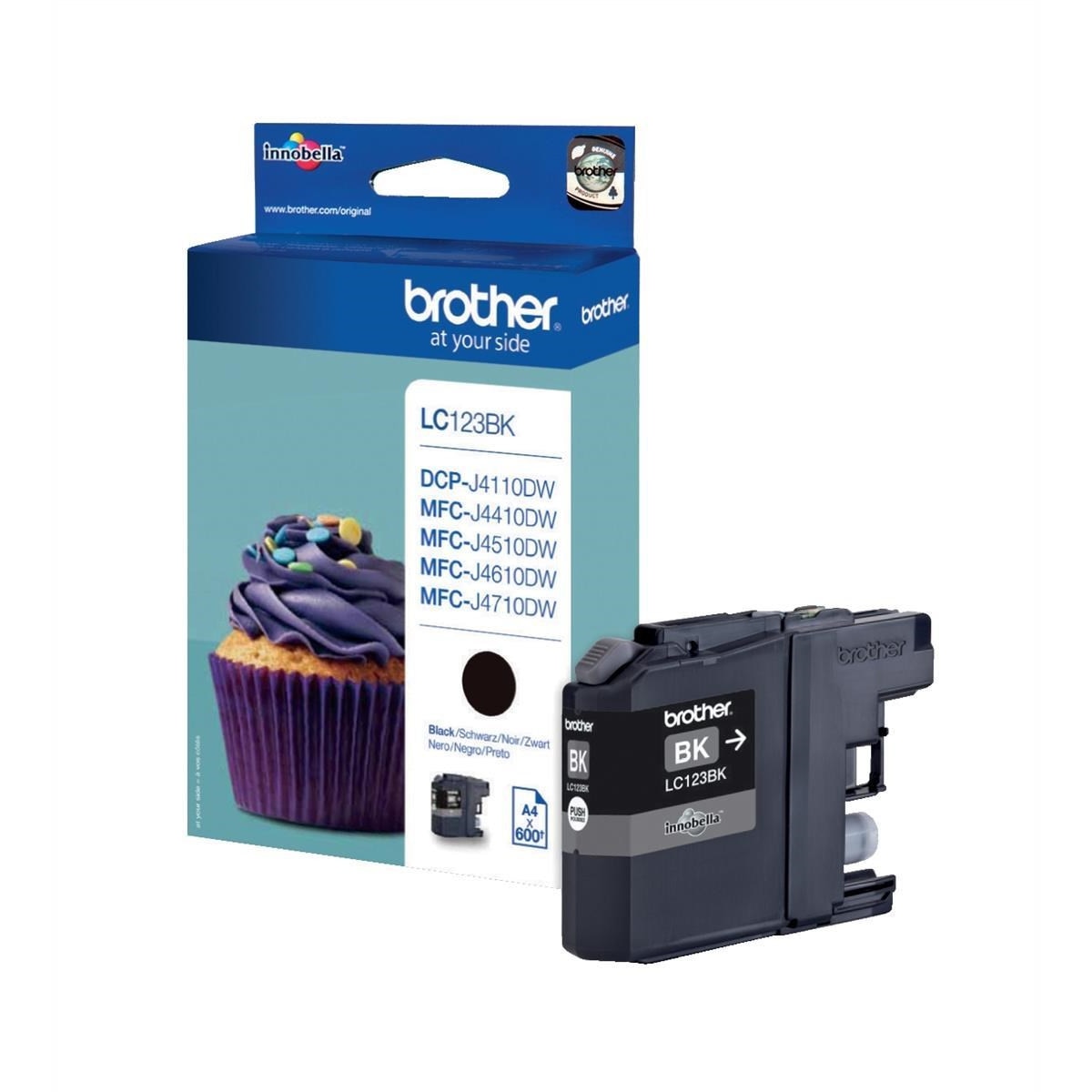 Cartus Original Pentru imprimanta Brother LC123BK, MFC-J6920DW MFC-J6520DW MFC-J470DW MFC-J6720DW MFC-J870DW(600 pagini)