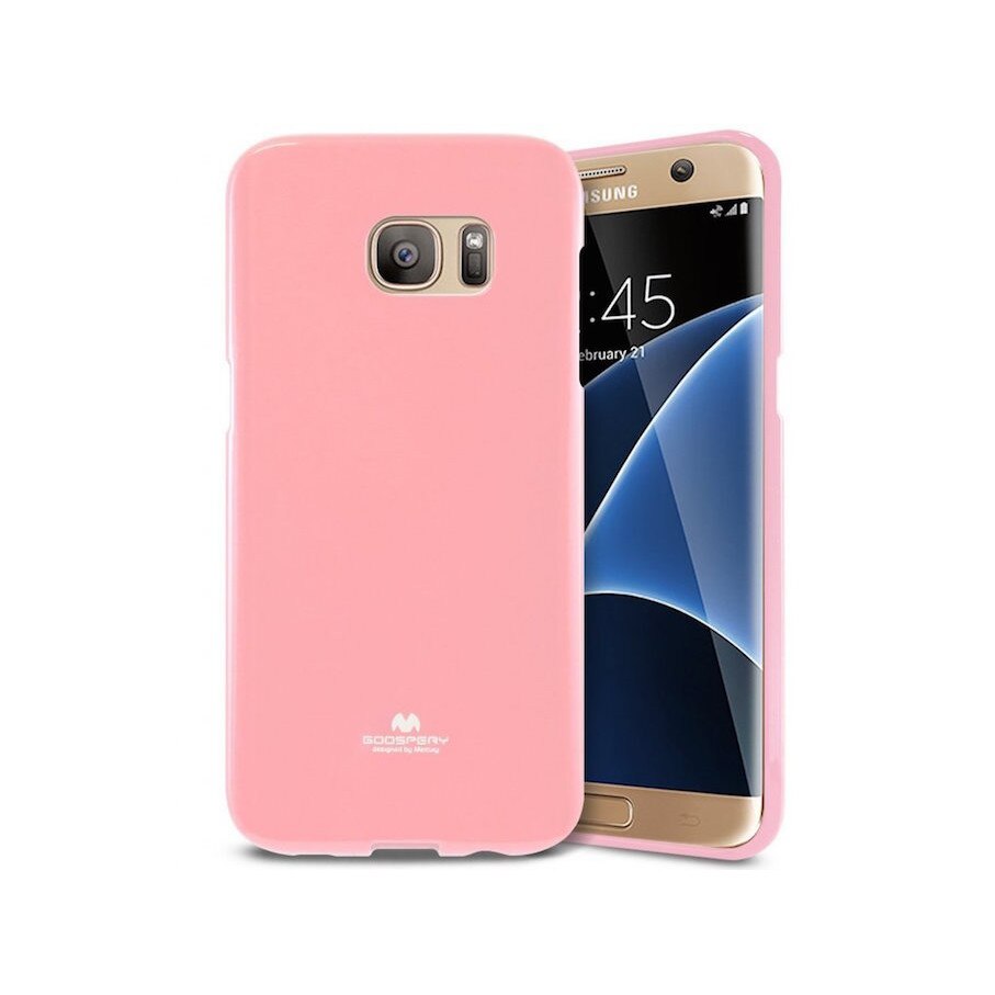 Husa Silicon Jelly Mercury Goospery Samsung Galaxy S7 Edge Roz