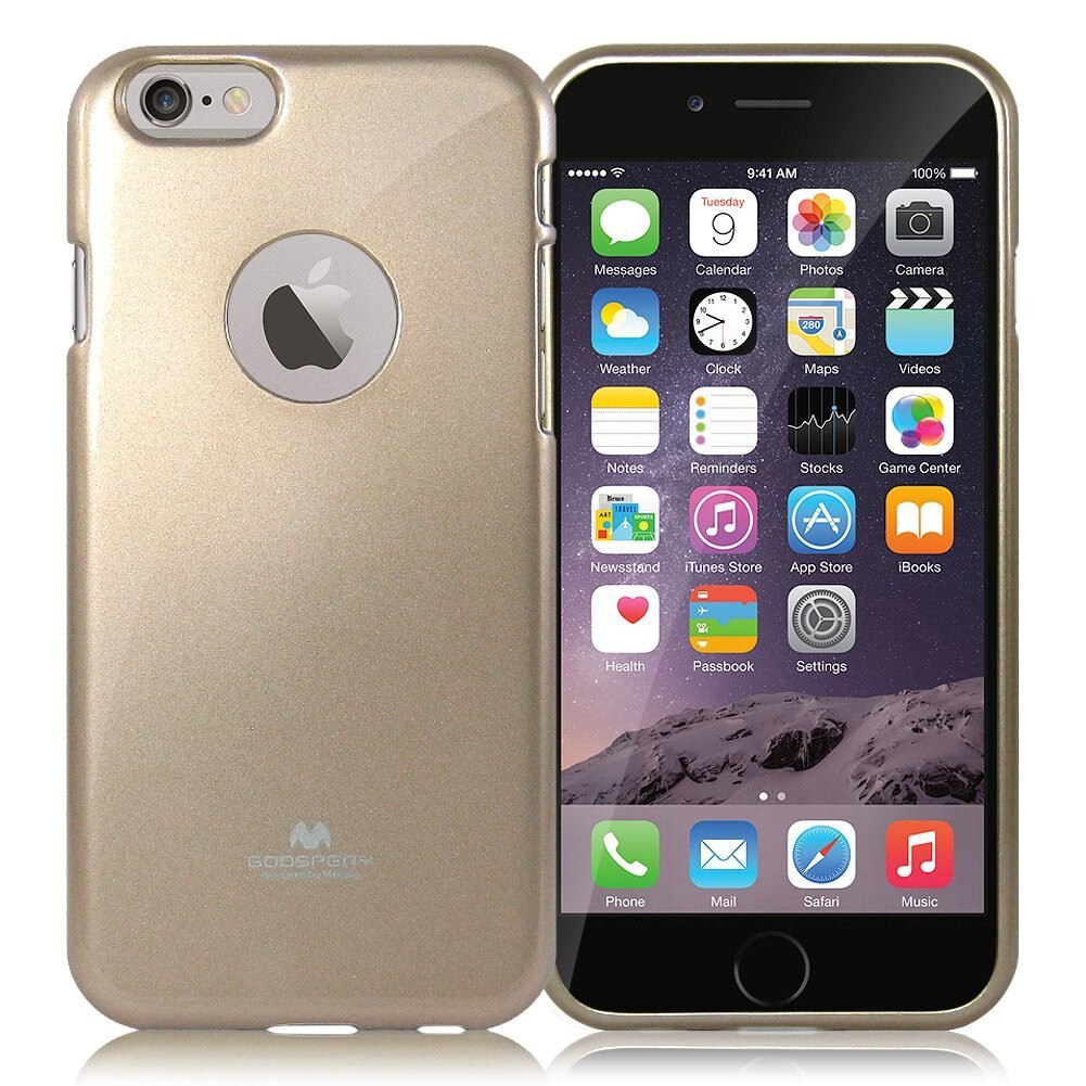 Husa Silicon Jelly Mercury Goospery iPhone 6/6S Plus, Gold