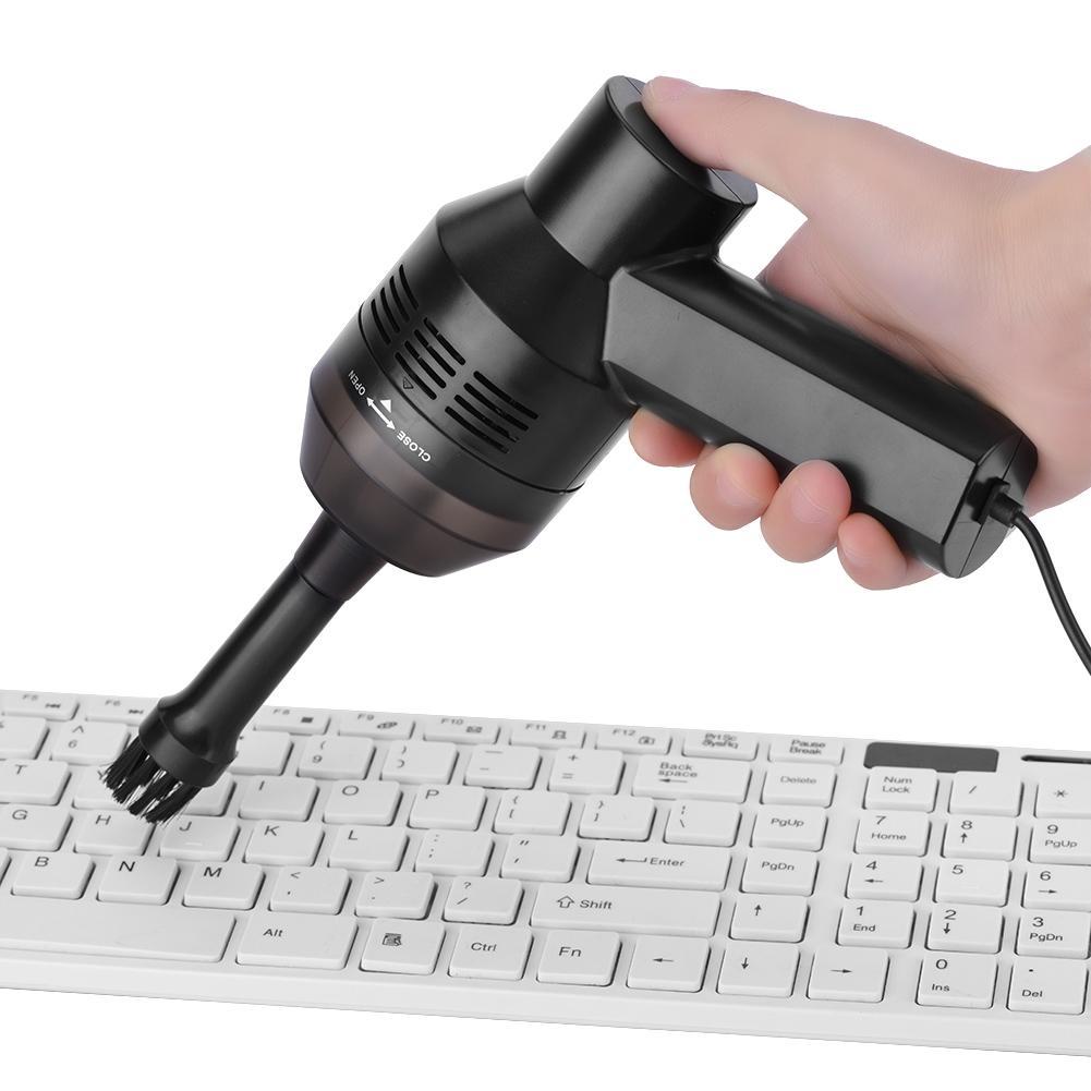 Aspirator de mana mini MIHX-081200122, USB reincarcabil, baterie 2000 mAh, autonomie 25–35 min, fara fir, cu duza perie si duza plata, negru