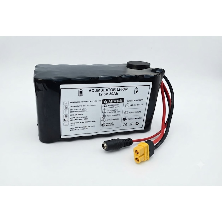 Acumulator Li-Ion 3S 12.6V 30Ah, pentru navomodele de plantat