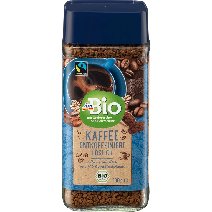 Cafea decofeinizata solubila ECO, 100 g