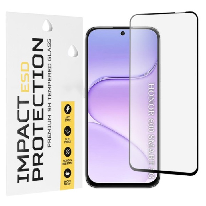 Folie Sticla Securizata Upzz® ESD Compatibila Cu Honor 600 Smart, AntiStatic, Full Cover, Full Glue