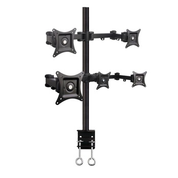 Suport de birou cu brate reglabile, 5 monitoare, 13- 20 inch, Negru Suport de birou cu brate reglabile, 5 monitoare, 13- 20 inch, Negru