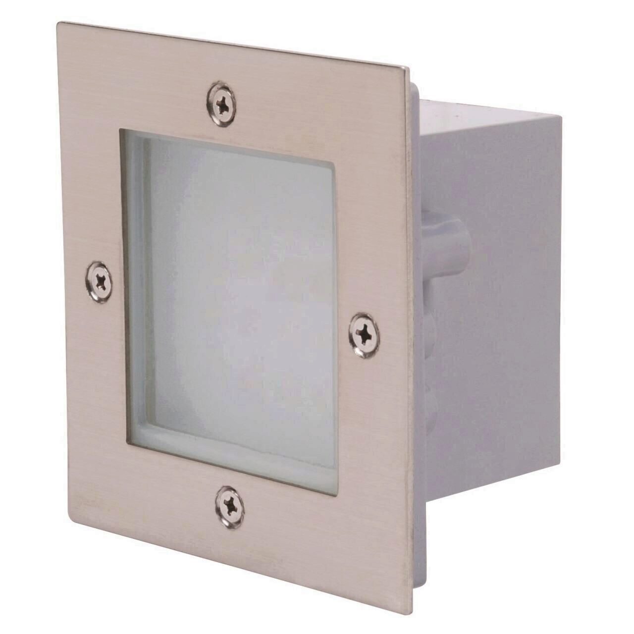 Aplica incastrabila de exterior Mercan HL 942L, aluminiu si otel inoxidabil, IP54, 1.6W, 90 lm, Led