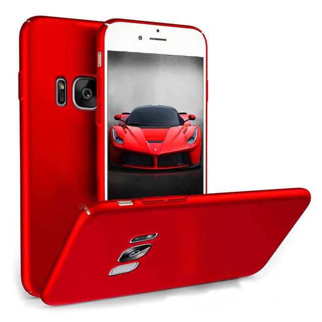 Husa telefon Samsung S8 ofera protectie Ultrasubtire Silk Red Matte