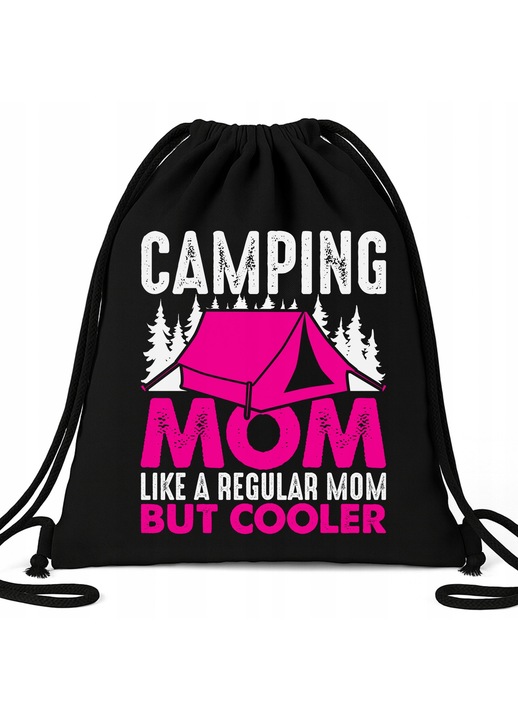 Еко раница черна CAMPING MOM - Пазаруване, Град, Училище