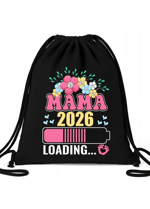 Раница EKO Черна MAMA 2026 LOADING за Град, Училище, Пазаруване