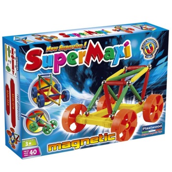 Jucarie cu magnet vehicul SuperMaxi 40 buc Plastwood Jucarie cu magnet vehicul SuperMaxi 40 buc Plastwood