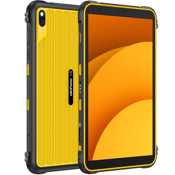 Tableta rugged Ulefone RugKing Pad Pro, 4G, Dual SIM + eSIM, WiFi, 8.68" 90Hz, Octa-Core T7250, 8GB RAM, 128GB, Camera Foto 16MP + 8MP, GPS, NFC, Android 16, Yellow