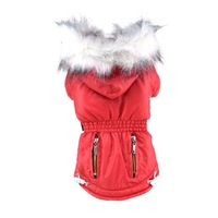 Geaca catei, rosu , 38 cm lungime XXL