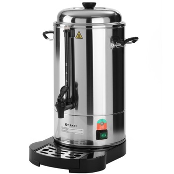 Boiler pentru bauturi calde cu pereti dubli Hendi,1500 W, 6 L, Robinet anti-picurare, Indicator decalcifiere, Argintiu Boiler pentru bauturi calde cu pereti dubli Hendi,1500 W, 6 L, Robinet anti-picurare, Indicator decalcifiere, Argintiu