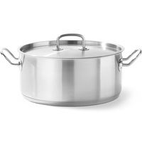 Oala / cratita cu capac 160x(H)95 mm 1,70 Lit, inox, gama Hendi Kitchen Line, si pt uz profesional