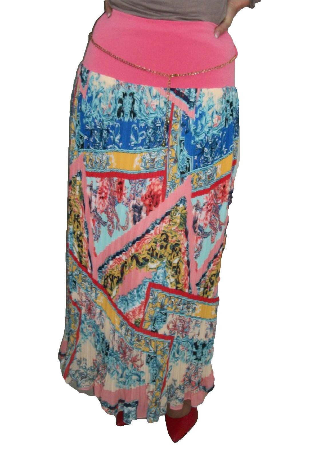 Fusta de primavara-vara, lunga, lejera, D&J Exclusive, Multicolor