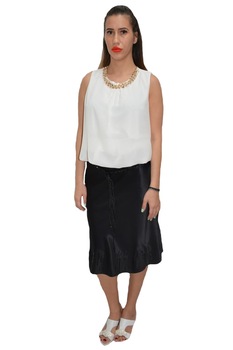 Fusta de ocazie cu croi evazat si paiete, D&J Exclusive, Negru, 40 Fusta de ocazie cu croi evazat si paiete, D&J Exclusive, Negru, 40