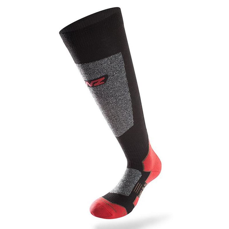 Sosete Lenz Ski Touring cu efect compresiv, Negru cu Gri, 39-41 EU