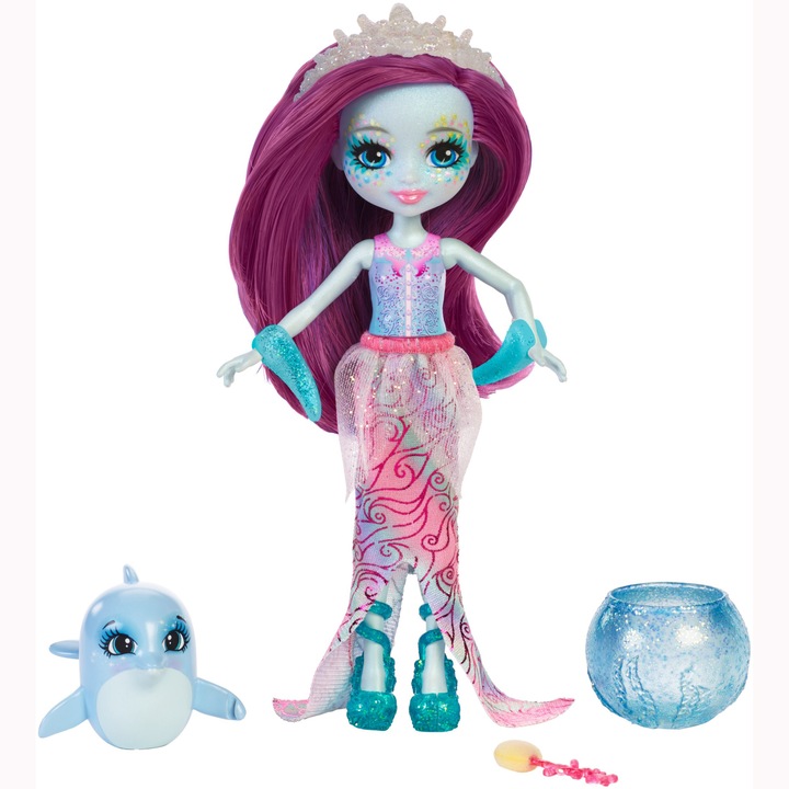 Enchantimals Dolce Dolphin baba Largo vízi állatkával és kiegészítővel