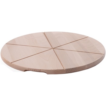 Planseta pizza Hendi, cu caneluri pentru a ajuta taierea în 6 parti egale, lemn de fag brut, 50 cm Planseta pizza Hendi, cu caneluri pentru a ajuta taierea în 6 parti egale, lemn de fag brut, 50 cm