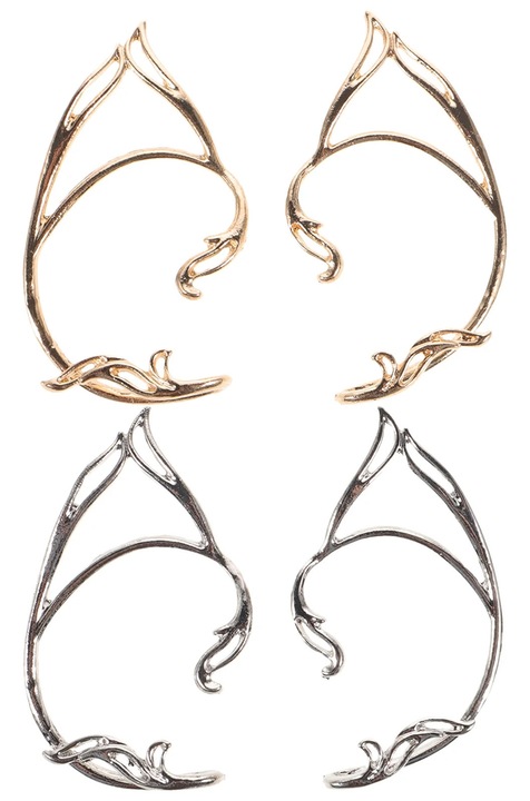 ZYBLSSBB, cercei ear cuff din aliaj fara piercing, model LSM2xh5659-BCS0174150, auriu/argintiu, marime unica