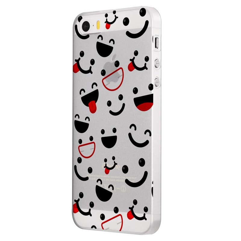 Husa Silicon, Transparent, 0.5MM, Emotion, Apple iPhone 5/5S/SE