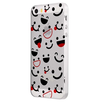 Husa Silicon, Transparent, Ultra Slim 0.3MM, Emotion, Apple iPhone 5 / 5S / SE Husa Silicon, Transparent, Ultra Slim 0.3MM, Emotion, Apple iPhone 5 / 5S / SE