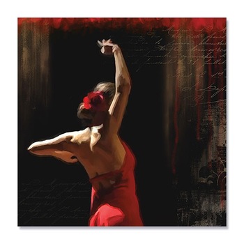 Tablou Canvas - Dansatoare, Femeie, Dans, Flamenco, 100 x 100 cm Tablou Canvas - Dansatoare, Femeie, Dans, Flamenco, 100 x 100 cm