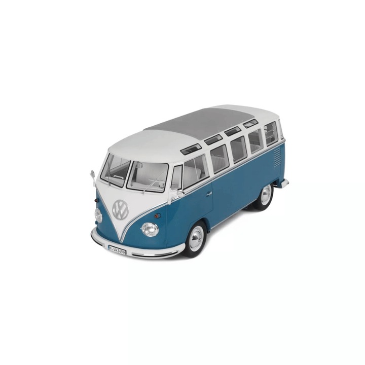 Volkswagen Combi T1 Samba Bus autómodell, Regattablau, LE 999 db, 1962, G102, 1:12, Otto Models