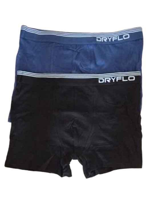 2 darabos férfi alsónadrág (boxer) szett, Fekete/Olajkék