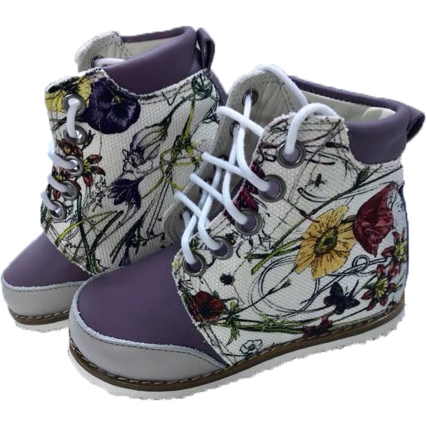 Ghete fete, Orty’s, Model Floral, Piele, Multicolor