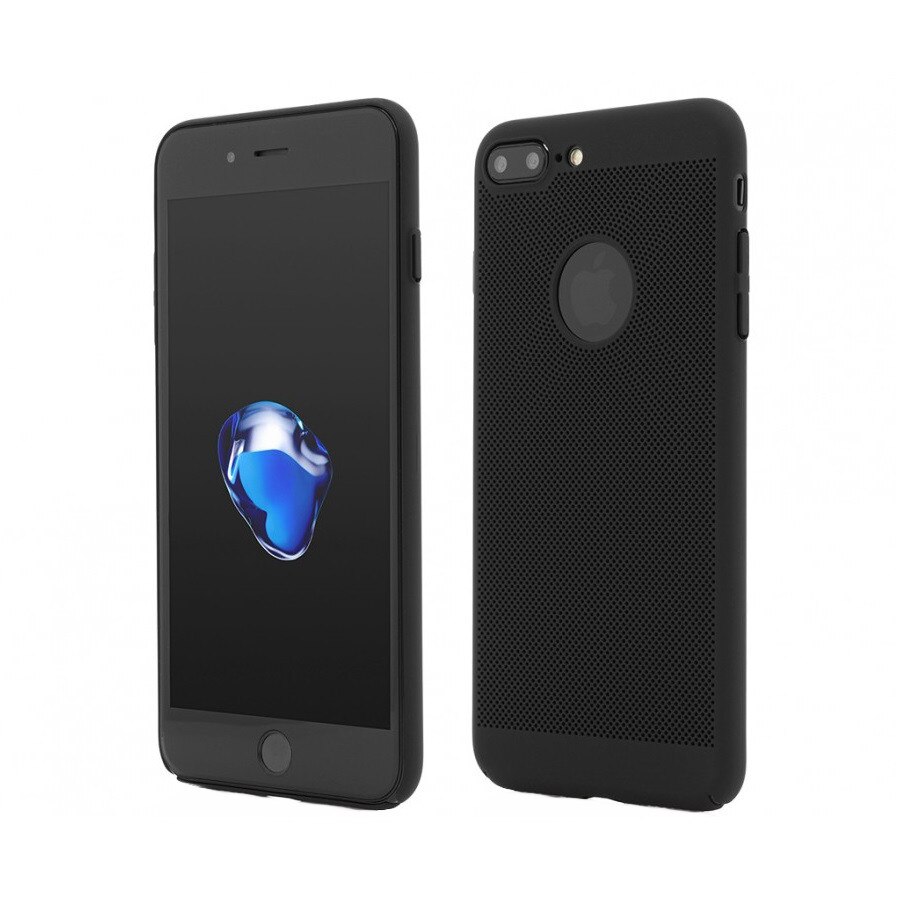 Husa de protectie Air cu perforatii pentru iPhone 7 Plus, Negru