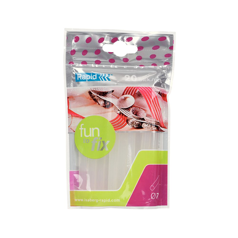 Baton silicon Rapid Fun to Fix transparent, Universal, Ø7mm x 100mm, baza EVA, 20 buc/punga 23835904