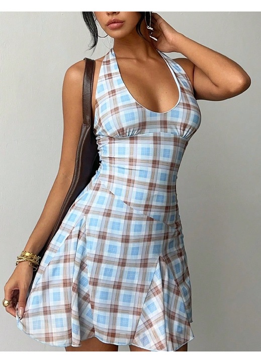 Rochie scurta Evendi, Casual, Albastru, marime M