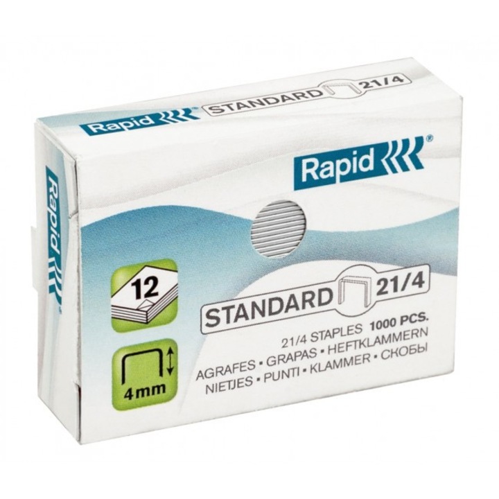 Скоби за телбод, Размер: 21/4 мм - за SUPREME S21 - макс. захват: 12 листа, Цвят: Сребро