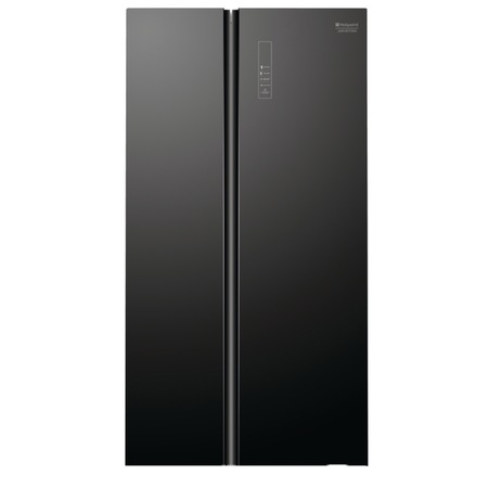 Side by side Hotpoint SXBHAE925, 510 l, Clasa A+, No Frost, H 178.8 cm, Sticla Neagra