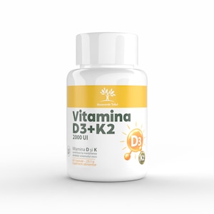Vitamina D3 2000 UI + K2 100mcg 60 capsule - SanoVerde Total