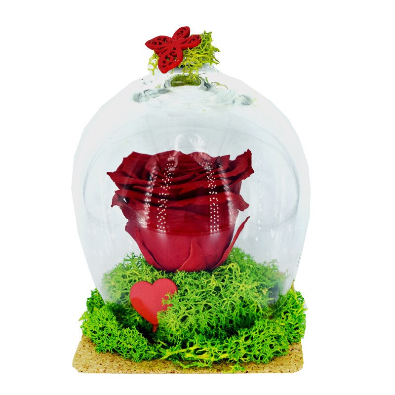 Aranjament trandafir in sticla